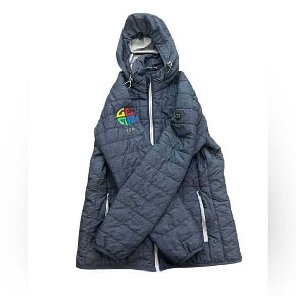 Cutter & Buck Women’s M Packable Puffer Jacket with Google Logo CB Blue Gray - Picture 4 of 6